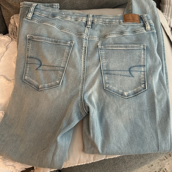 American Eagle 🦅 Curvy Next level stretch Jeans. Light used. Pretty Blue denim - Picture 5 of 8